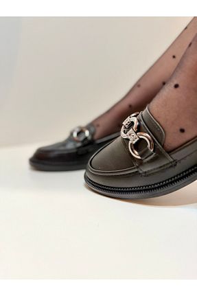 کفش لوفر مشکی زنانه چرم مصنوعی AHOORA SHOE - کد 901399492