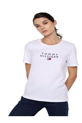 تیشرت طلائی زنانه رگولار Tommy Hilfiger - کد 867581211