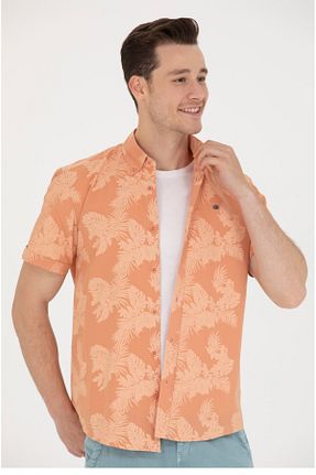 پیراهن نارنجی مردانه یقه دکمه دار U.S. Polo Assn. - کد 926123379