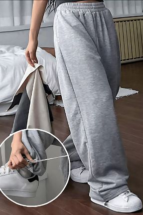 شلوار کرمگن طوسی زنانه پاچه کش دار vladivosto - کد 926123635