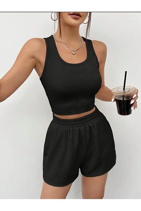 ست بالاتنه و پائین تنه اسپرت مشکی زنانه bemmoda - کد 926236320