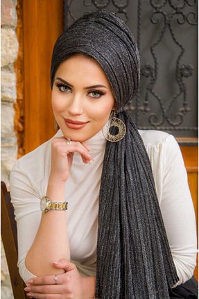 کلاه شنای حجاب مشکی زنانه Aişe Tesettür - کد 926151707