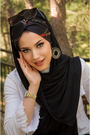 کلاه شنای حجاب مشکی زنانه Aişe Tesettür - کد 732714082