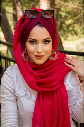 کلاه شنای حجاب قرمز زنانه Aişe Tesettür - کد 766738962