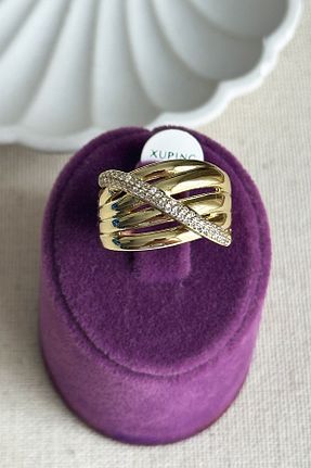 انگشتر استیل (فولاد) زرد زنانه استیل (فولاد) Modacaprea - کد 926156198