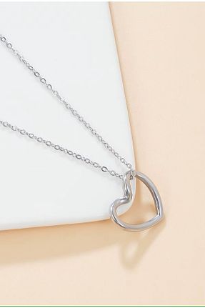 گردنبند جواهر سفید زنانه استیل ضد زنگ AAcc. - کد 709285879