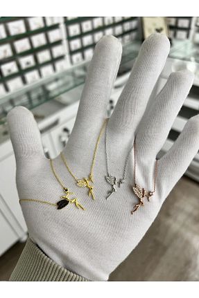 گردنبند نقره طلائی زنانه 925 عیار Papatya Silver - کد 46355164