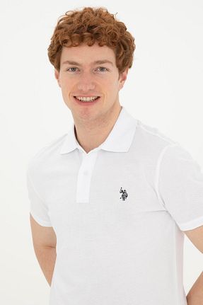 تیشرت سفید مردانه یقه پولو U.S. Polo Assn. - کد 806556553