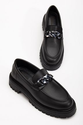 کفش لوفر مشکی زنانه چرم مصنوعی Zegeshoes - کد 902969417
