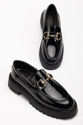 کفش لوفر مشکی زنانه چرم مصنوعی Zegeshoes - کد 921267584