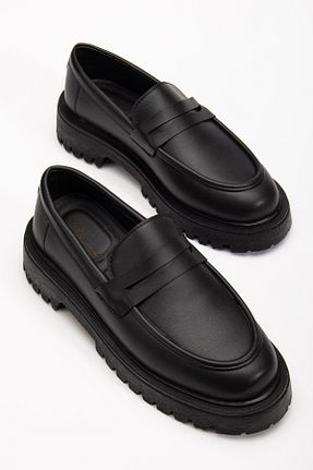 کفش لوفر مشکی زنانه چرم مصنوعی Zegeshoes - کد 921267587