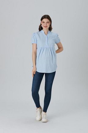 پیراهن بارداری آبی زنانه رگولار Işşıl - کد 683140626