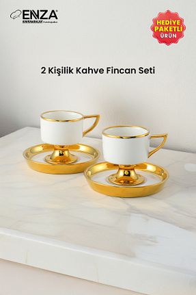 فنجان قهوه زرد 2 نفره Enza - کد 901601331