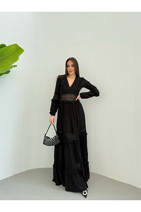 لباس مشکی زنانه بافتنی Miasista - کد 926220232
