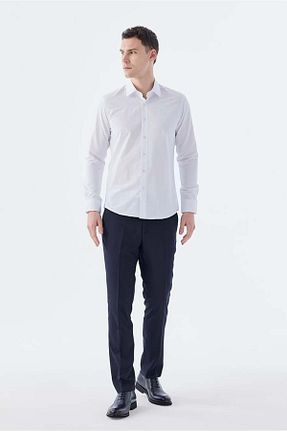 پیراهن سفید مردانه اسلیم فیت Jakamen - کد 6051146
