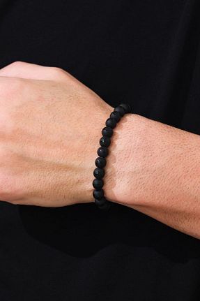 دستبند جواهر مشکی مردانه سنگ طبیعی EG Jewels Atelier - کد 926231213