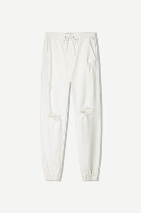 شلوار جین سفید مردانه رگولار Bershka - کد 926221556