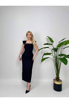 لباس مجلسی و فارغ التحصیلی مشکی زنانه بافتنی Zoe Zoe - کد 925776633