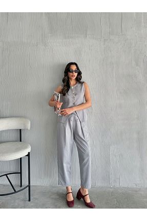 ست بالاتنه و پائین تنه طوسی زنانه بافتنی diaves - کد 926259056