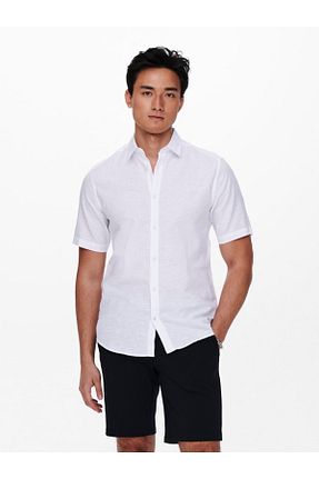 پیراهن سفید مردانه اسلیم فیت Only & Sons - کد 829369759