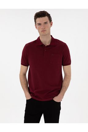 پولوشرت زرشکی مردانه %100 پنبه Pierre Cardin - کد 926286175