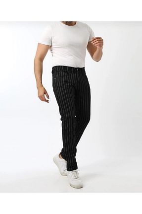 شلوار پارچه ای مشکی زنانه پاچه تنگ YHM - کد 926311857