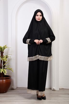 لباس حجاب مشکی زنانه مام فیت Defkay - کد 926284576