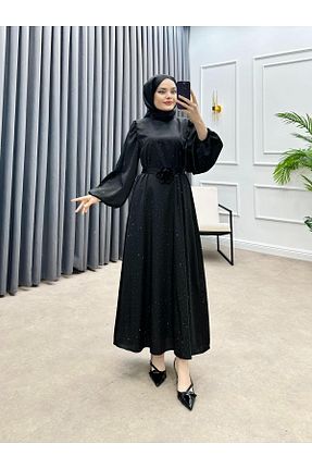 لباس مجلسی حجاب مشکی زنانه یقه دوچرخه bezenstore - کد 926370552
