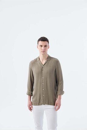 پیراهن خاکی مردانه رگولار Jakamen - کد 926312183