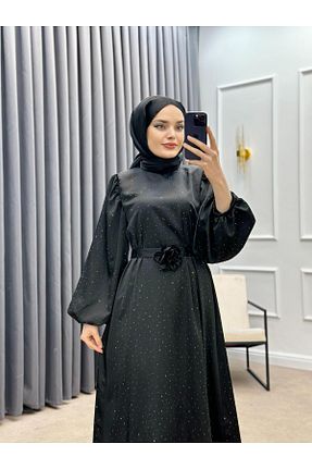 لباس مجلسی حجاب مشکی زنانه یقه دوچرخه bezenstore - کد 926370552
