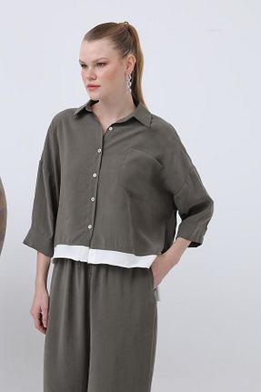 پیراهن خاکی زنانه رگولار Soul - کد 926324917