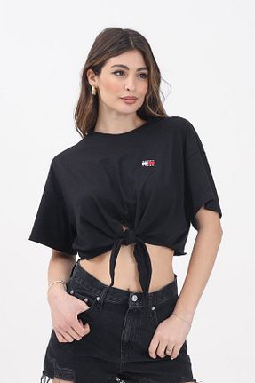 تیشرت مشکی زنانه رگولار Tommy Hilfiger - کد 901396741