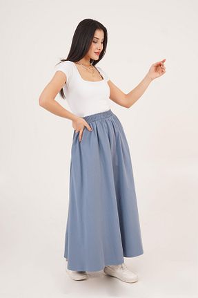 دامن سرمه ای زنانه پلی استر Hipo Trend - کد 926320858