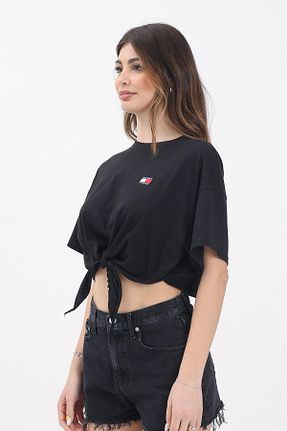 تیشرت مشکی زنانه رگولار Tommy Hilfiger - کد 901396741