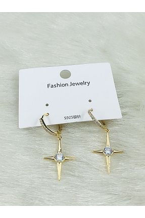 گوشواره جواهر زرد زیرکن DS DİAMONDSHOP - کد 926339771