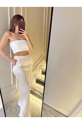 شلوار بژ زنانه پارچه Chamakh - کد 926346655