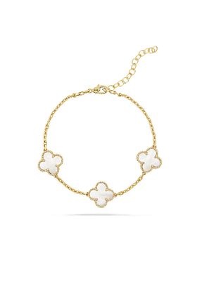دستبند نقره طلائی زنانه 925 عیار AcestesDesign - کد 776331547