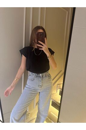تیشرت مشکی زنانه Relaxed Chamakh - کد 926510038