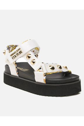 صندل سفید زنانه پاشنه تخت Versace - کد 926339540