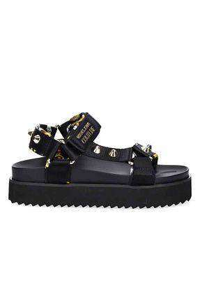 صندل مشکی زنانه پاشنه تخت Versace - کد 926339650