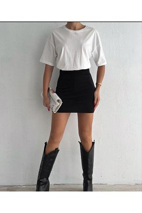 دامن مشکی زنانه جین Butik - کد 903945016