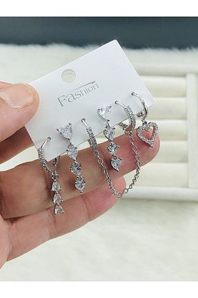 گوشواره جواهر زیرکن DS DİAMONDSHOP - کد 926352751