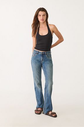 تیشرت مشکی زنانه اسلیم فیت Stradivarius - کد 926374142