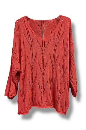 بلوز قرمز زنانه طرح دار Butik - کد 891061837