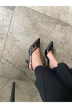 کفش پاشنه بلند کلاسیک مشکی زنانه چرم لاکی MODA - کد 926711564