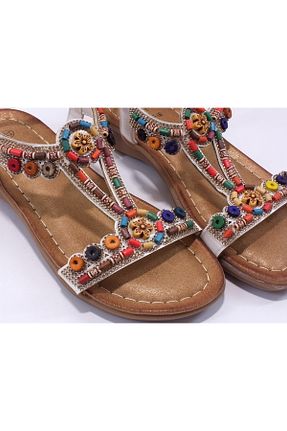 صندل سفید زنانه پاشنه تخت Guja - کد 926370281