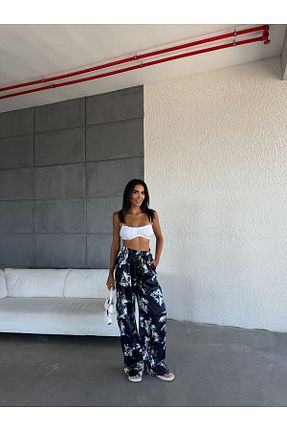 شلوار مشکی زنانه ساتن FioriModa - کد 926361381