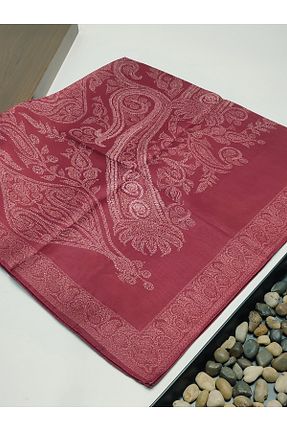 روسری زرشکی پنبه ای İpekel - کد 926381953