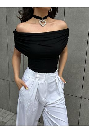 بلوز مشکی زنانه رگولار minaaise - کد 926375508