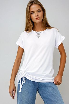 بلوز سفید زنانه ساده VAGGON - کد 926394611